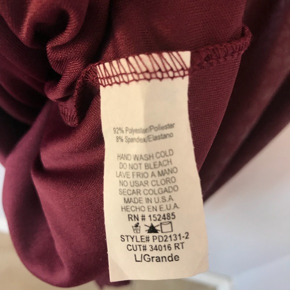 Papermoon Burgundy Atta Knit Lasercut Dress Large - Picture 8 of 8